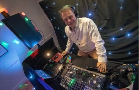 DJ Toni behind the decks